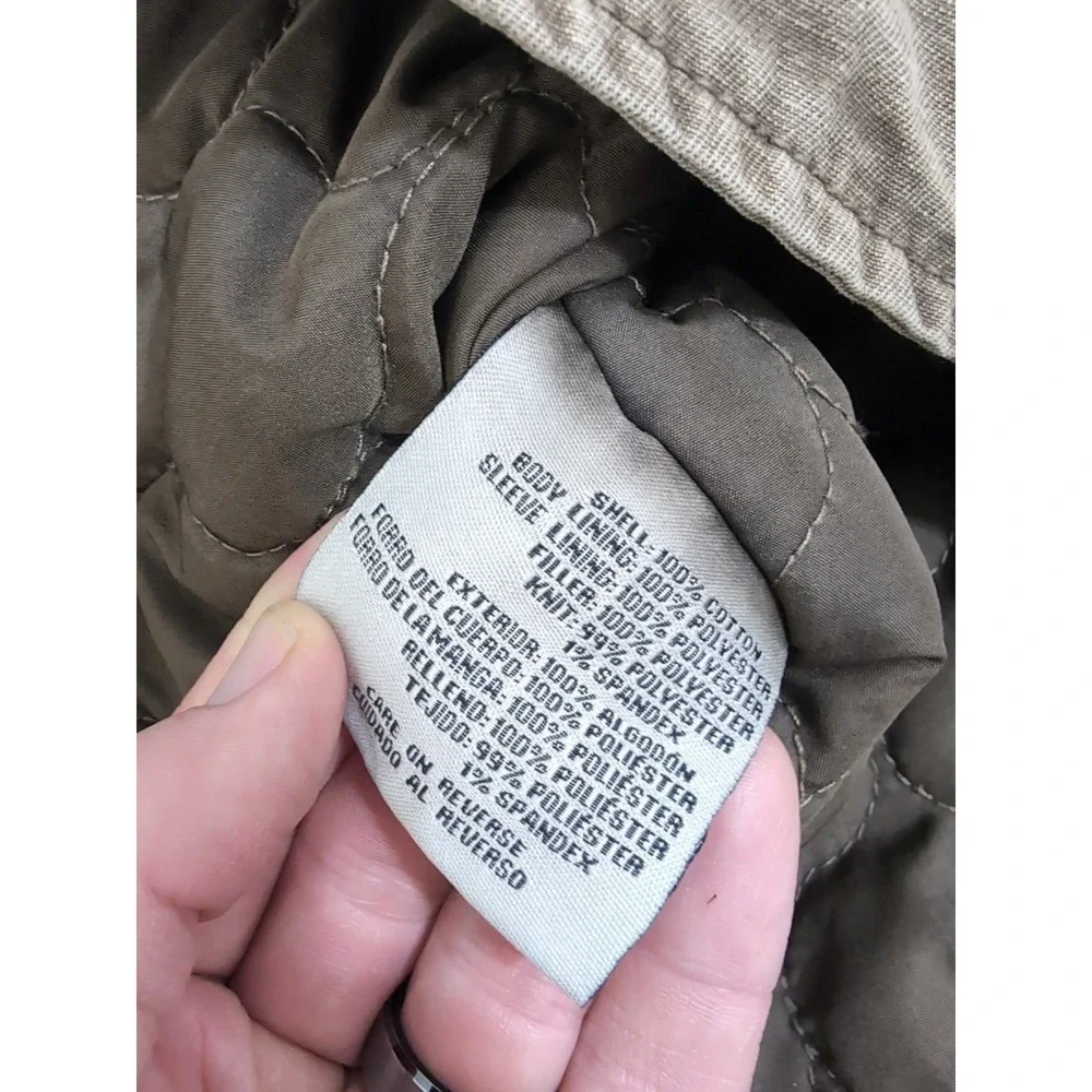 Levis‎ Mens 2XL Brown Jacket Full Zip Snap Button Cotton Quilted Lined Bomber